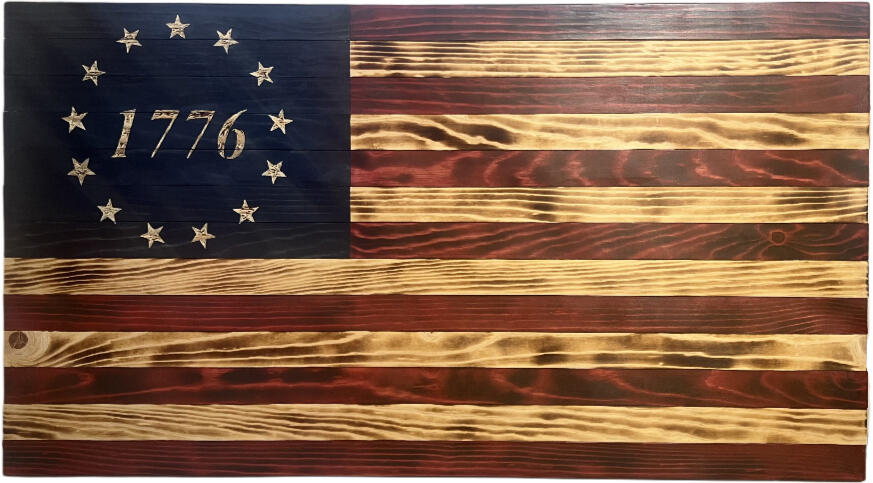 1776 design with dark burn